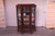 Antique Quarter Sawn Oak Claw Foot Curved Glass China Cabinet Cupboard