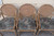 3 Vintage Mid Century McGuire San Francisco Olive Twist Rattan & Rawhide Chairs