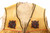 Vintage Native American Sioux Indian Beaded Hide Vest Yellow Okra