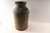 Antique Rustic Primitive Farm Milk Cream Can With Old Green Paint
