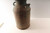 Antique Rustic Primitive Farm Milk Cream Can With Old Green Paint