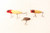 3 Vintage Fishing Lures 2 Wood & 1 Beetle Like Lure