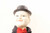 Large Vintage Laurel & Hardy Ceramic Porcelain Dolls