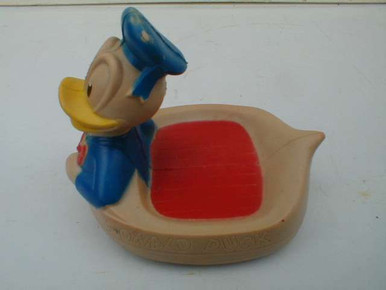 Vintage Rare Sun Rubber Co Donald Duck Soap Dish