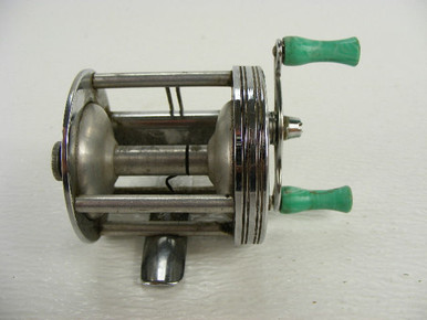 This old bait casting reel made by JC Higgins is in good condition