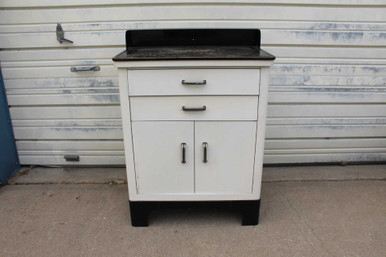 White metal sales cabinet vintage