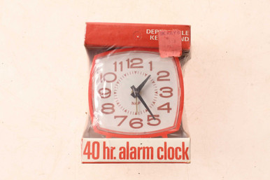 Vintage Retro Red Columbia Time Keywound Alarm Clock Sealed In Box ...