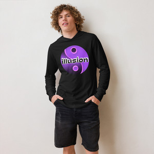 Illusion Back Hooded Long-Sleeve Tee Illusion Back Hooded Long-Sleeve Tee