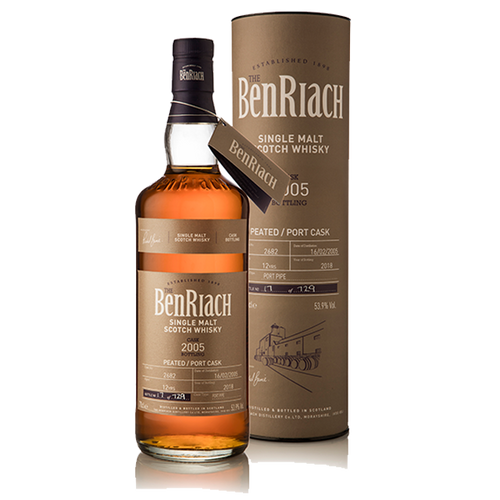 BenRiach Port Cask 12 YO 2005 Cask 2682 53.9% Peated 700ML