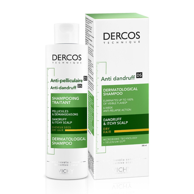 VICHY DERCOS Dermatological Shampoo 200ml Dandruff & Itchy Scalp Dry Hair VICHY DERCOS Dermatological Shampoo 200ml Dandruff & Itchy Scalp Dry Hair