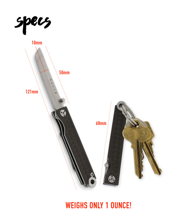 Pocket Samurai Keychain Knife (Aluminum Edition) StatGear