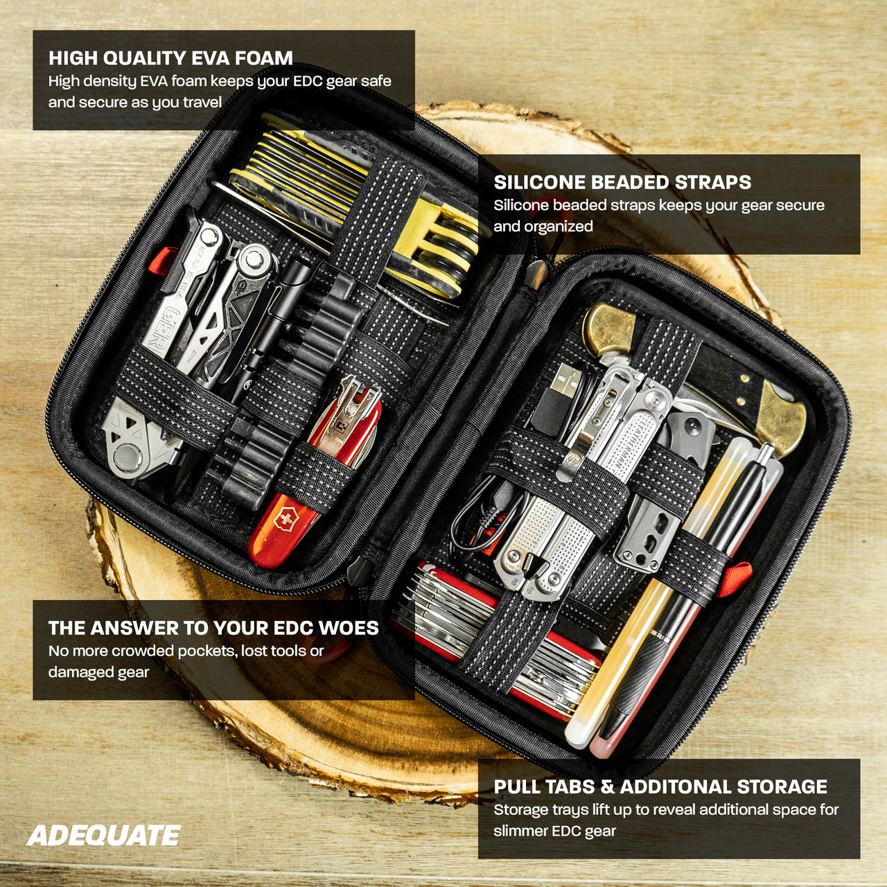 EDC Storage Organizer Case w/ Integrated Dump Tray - Everyday Carry Gear