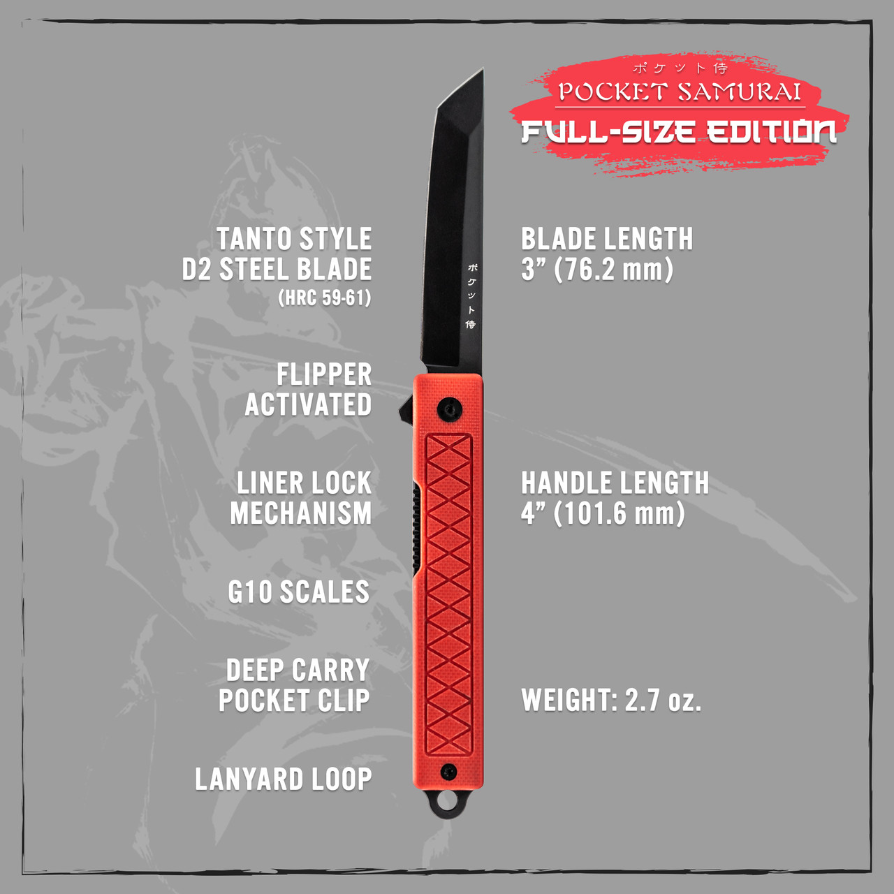 Pocket Samurai Full Size Edition Knife