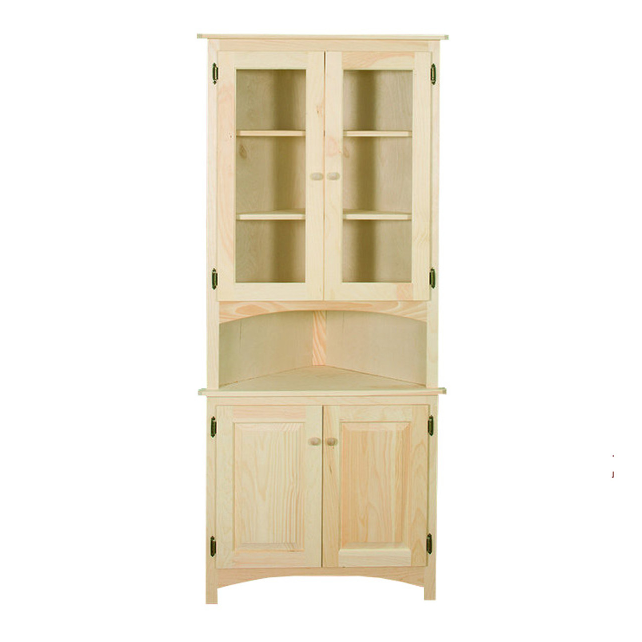 Corner Cabinet With Raised Panel And Glass Doors Gothic Furniture GD   Pan6  55066.1459273123 