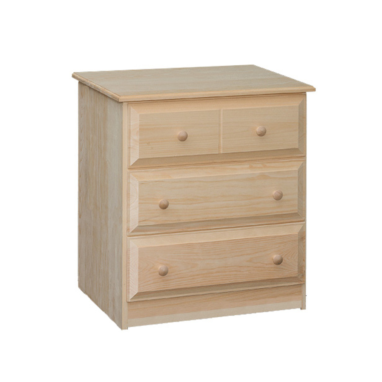 Riverdale Three Drawer Chest 20 X 26 X 29 Pine Wood Gothic