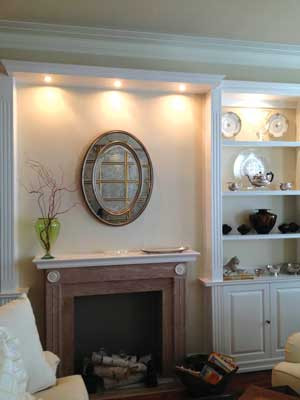 Custom White Wall Unit with Raised Panel Doors Gothic Furniture