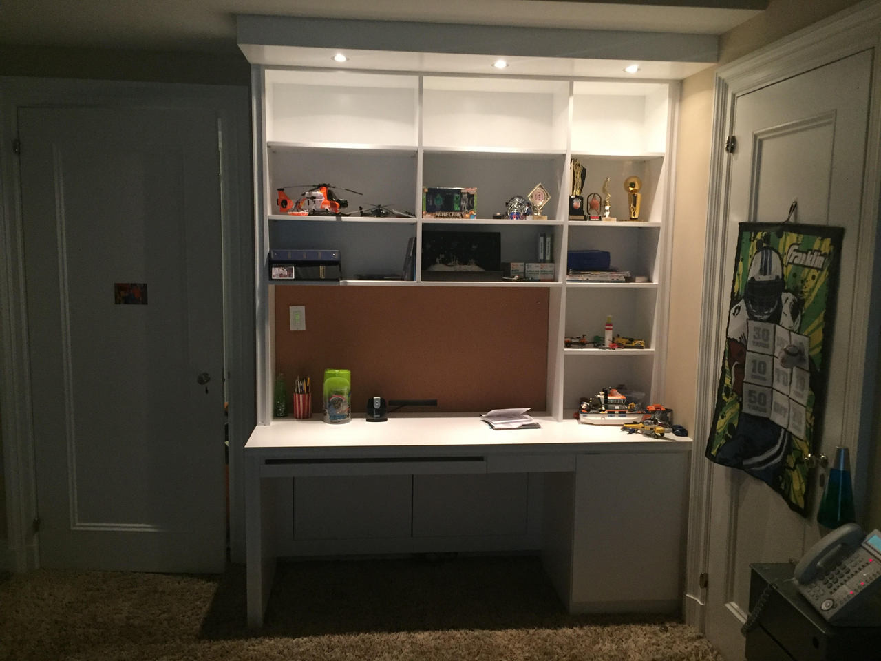 kids built in desk