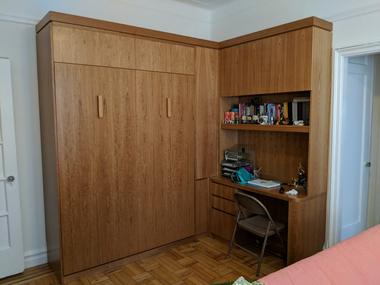 Custom Corner Wrap Murphy Bed and Desk Gothic Furniture