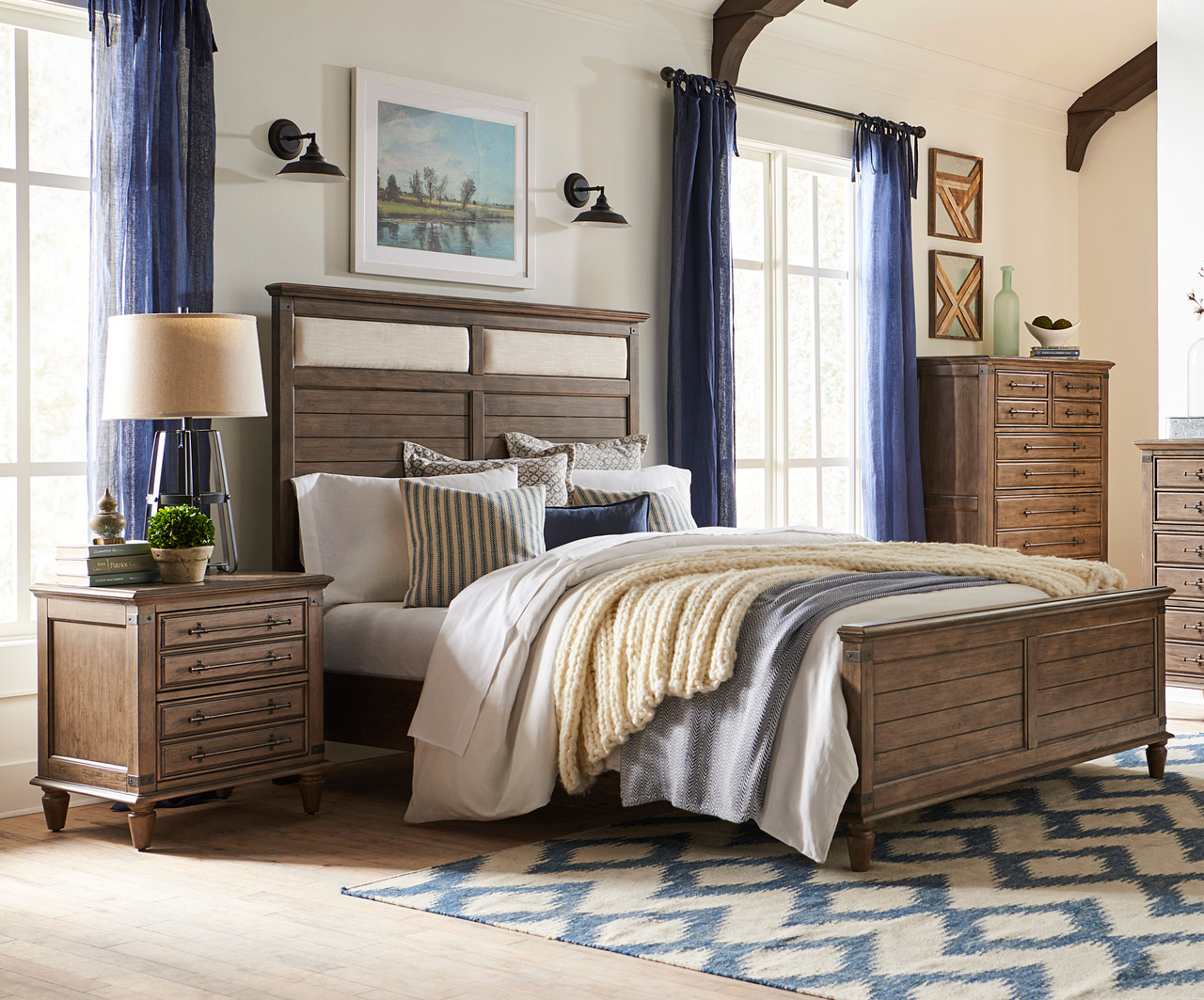 Farmhouse Chic Queen Bed Made By John Thomas Furniture