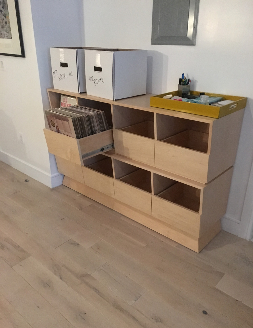 Custom LP Record Storage Drawers Gothic Furniture