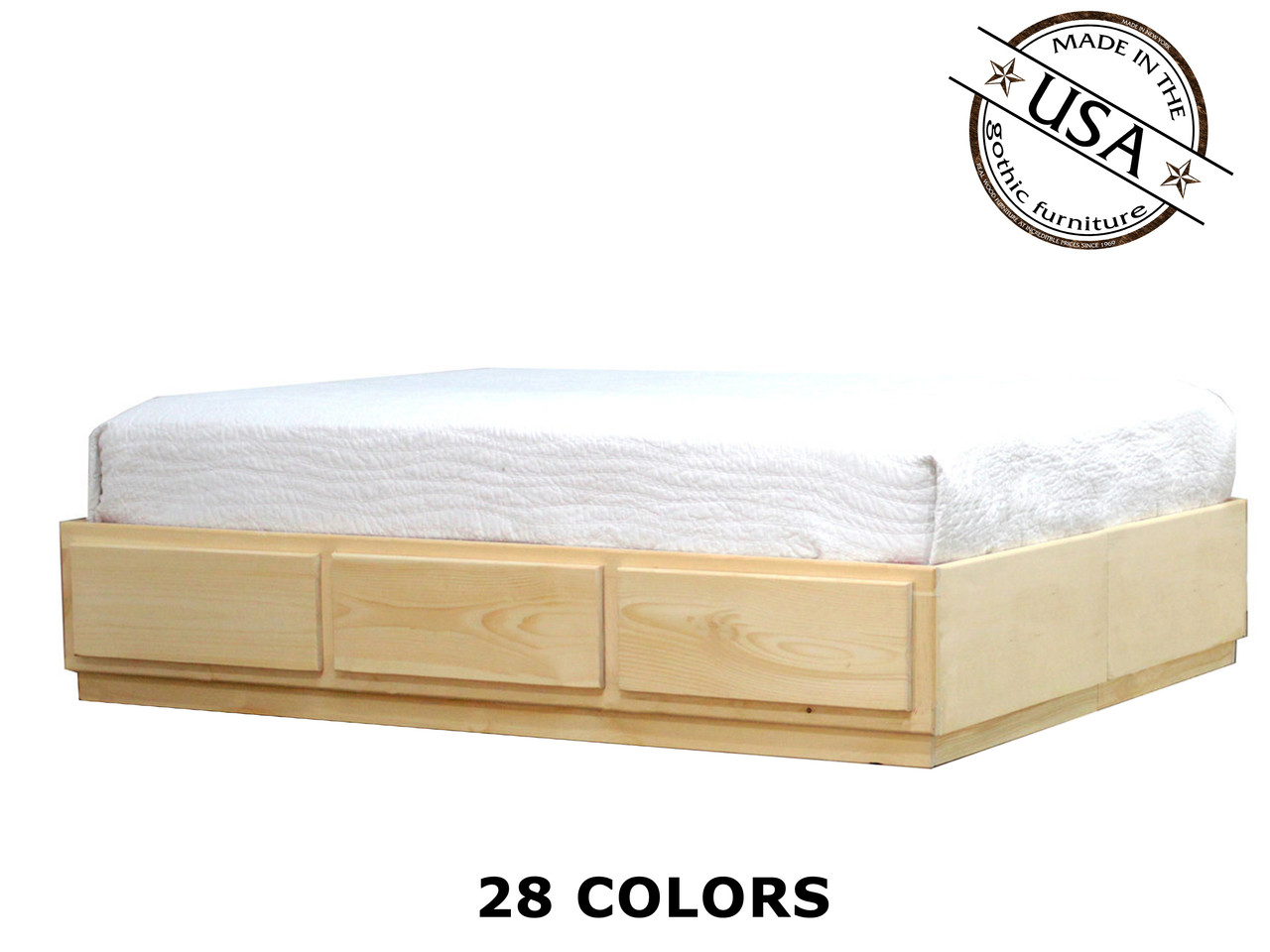 King Captains Bed 6 Drawers | Pine Wood