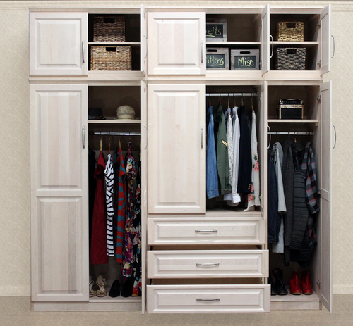 Raised Panel Wall Closet System 6 Piece Set | Gothic Furniture