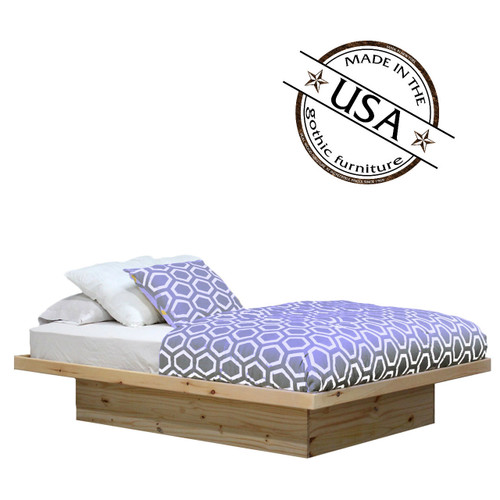 Queen Platform Bed in Pine