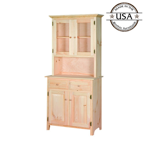 Sunnyside Two Drawer Four Door China Cabinet | Pine Wood