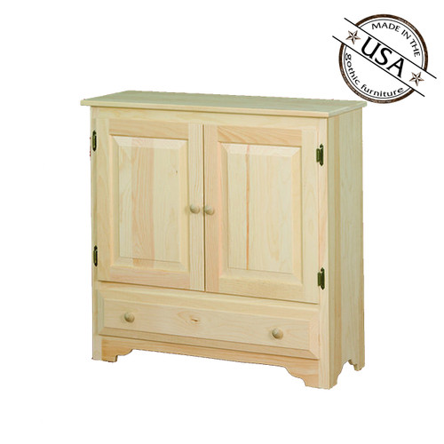 Sunnyside One Drawer Two Door Storage Cabinet 13 x 36 x 35 | Pine Wood
