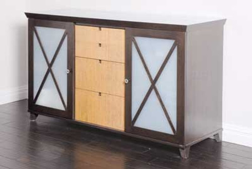 Custom - Art Deco Server with Frosted Glass Doors | Gothic Furniture Custom Custom - Art Deco Server with Frosted Glass Doors | Gothic Furniture Custom