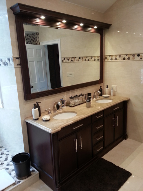 CUSTOM - Elegant White Bathroom Cabinets | Gothic Furniture Custom