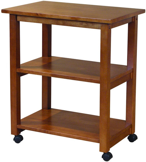 Oak Microwave Cart