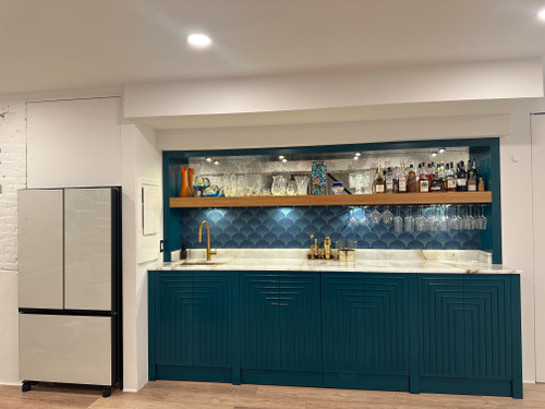 Custom - Bar with Floating Shelf - NYC Custom - Bar with Floating Shelf - NYC