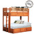 Twin Over Full Bunk Bed w/ 6 Drawers, Pine