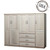 Raised Panel Wall Closet System 3 Piece Set Raised Panel Wall Closet System 3 Piece Set