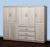 Raised Panel Wall Closet System 3 Piece Set Raised Panel Wall Closet System 3 Piece Set