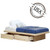 Full Platform Bed with 2 Drawers |  Pine Wood