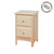 Beveled Two Drawer Nightstand 15¾ x 17¾  x 28 | Pine Wood