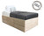 Twin Storage Bed | Oak Wood