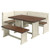 Harvest White Corner Bench Set