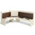 Harvest White Corner Bench Set
