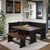 Harvest Black Corner Bench Set