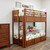 Twin Bunk Bed with 6 Drawers, Pine