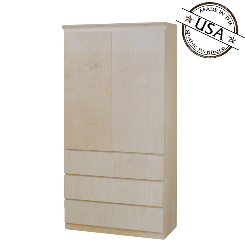 Mid Century Modern Armoire With 2 Shelves Gothic Furniture