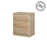 Riverdale Three Drawer Chest 20 x 31 x 36 | Pine Wood