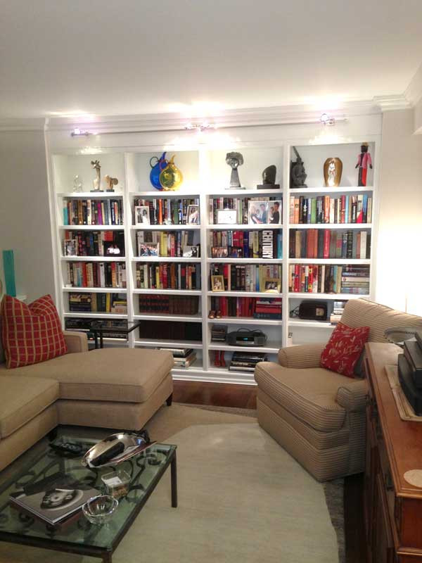 Custom Wall To Wall White Bookcase Gothic Furniture