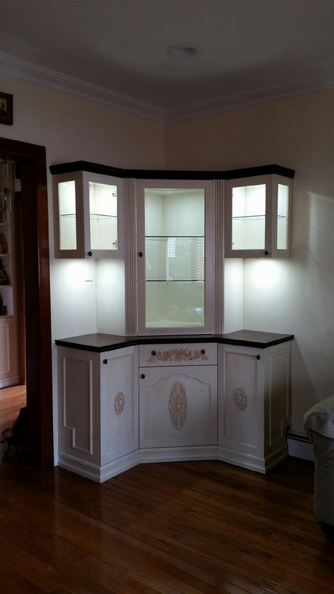 Custom Traditional Corner Curio Cabinet Gothic Furniture