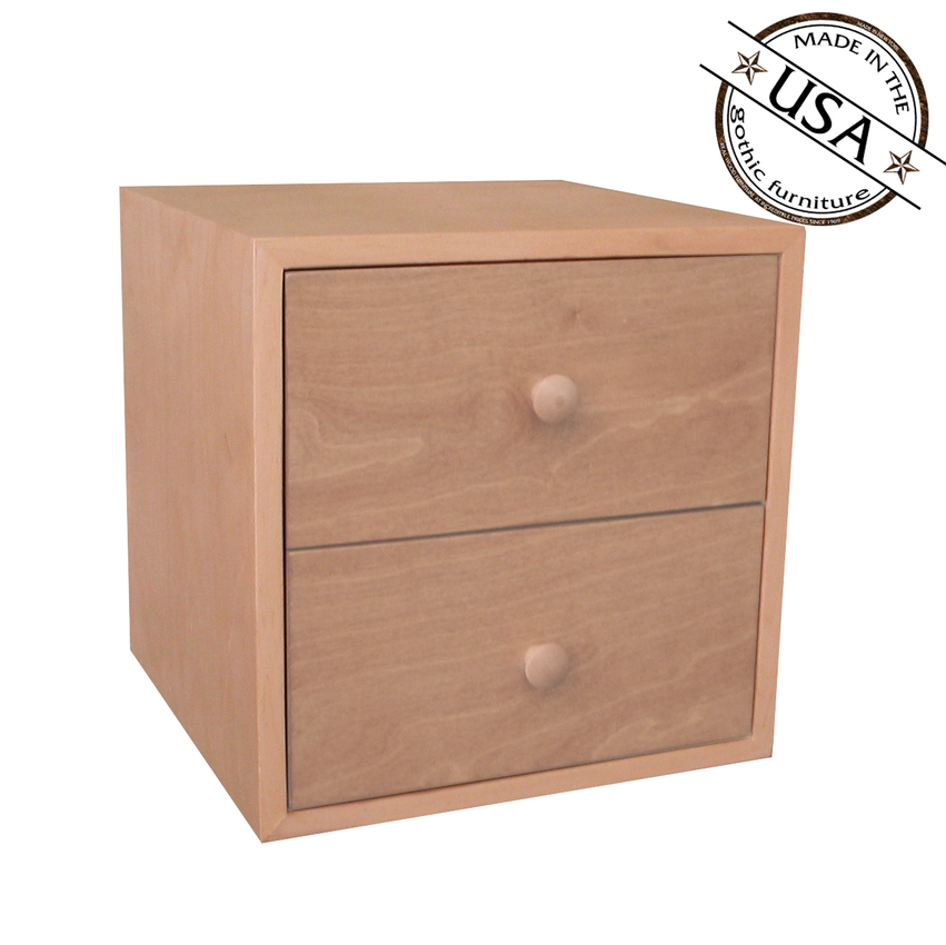 Modular Two Drawer Cube 15 x 15 x 15 Gothic Furniture