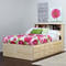 Shown in Unfinished Pine, w/ optional Bookcase Headboard.