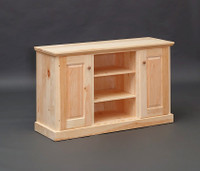 Pine Media Stand w/ Center Shelves 17 x 50 x 30